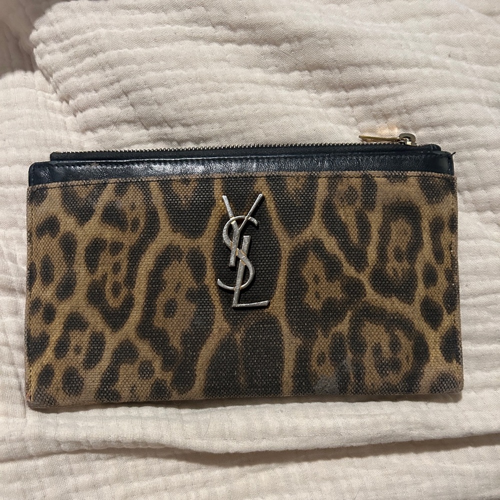 Gorgeous Authentic Ysl Wallet With Zipper - image 1